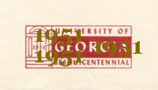 No. 28 - Rare and historic University of Georgia logo on original stationery